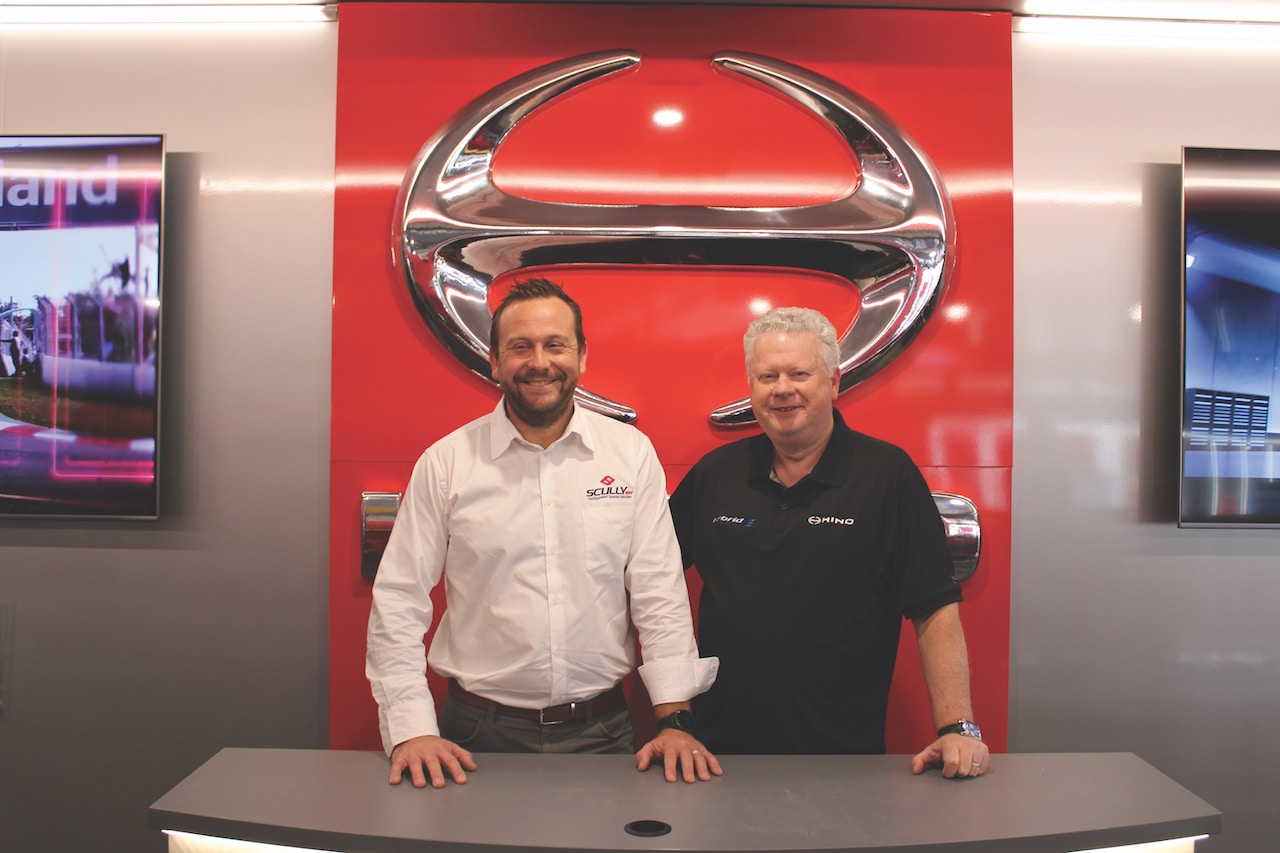 Scully RSV CEO, Andrew McKenzie, and Hino Motor Sales Australia Vice President, Richard Emery.