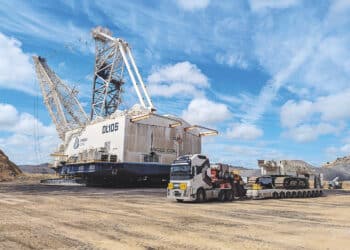 Ace Heavy Haulage transporting an eight-metre-long dragline excavator. Image: Ace Heavy Haulage.