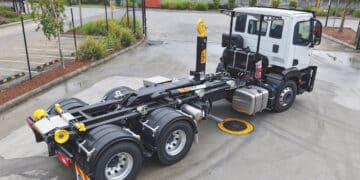 As an authorised HYVA installer, GLT Trailers has the solutions for truck-mounted lifting systems. Image: GLT Trailers.