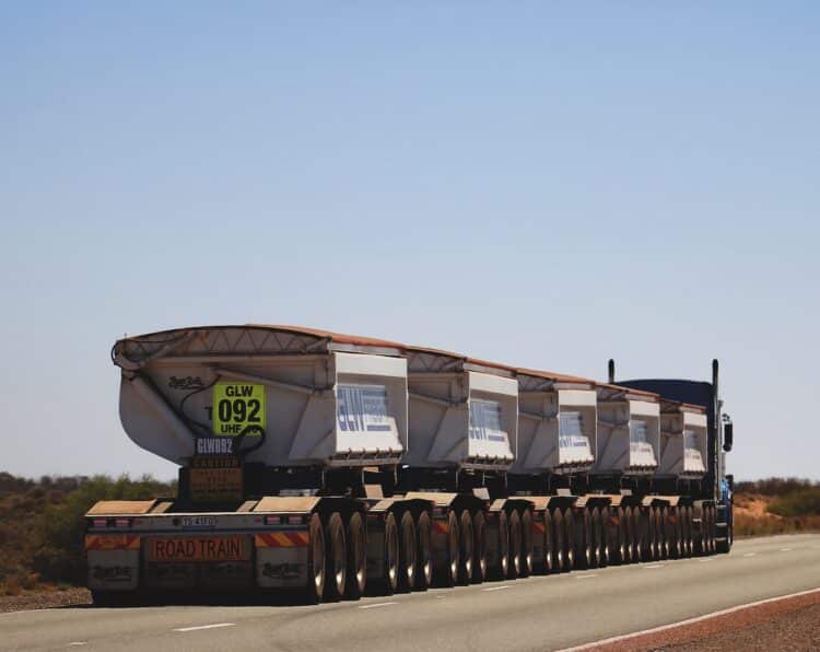 One of GLW Freight Management’s Bruce Rock Engineering super quads. Image: GLW Freight Management.