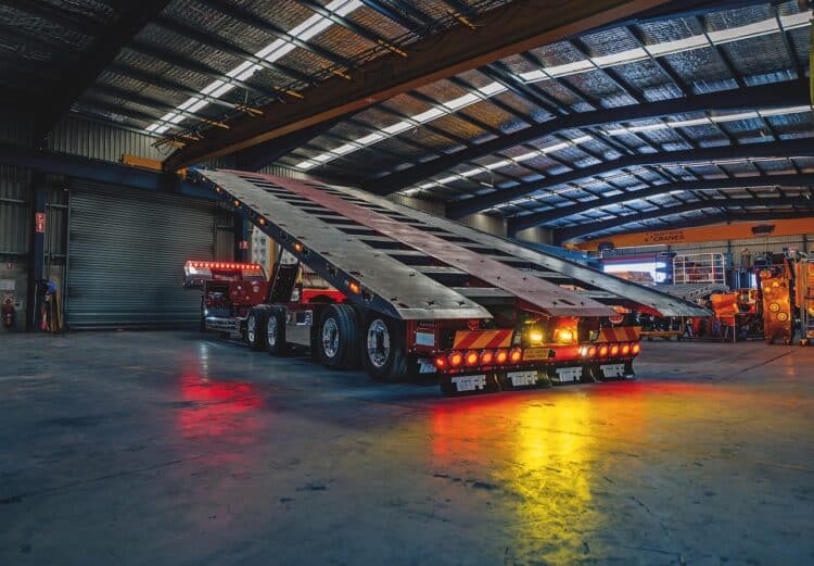 ETA Heavy Haulage’s new quad-axle Tilt ‘N’ Slide Widener.
Image: Tuff Trailers.