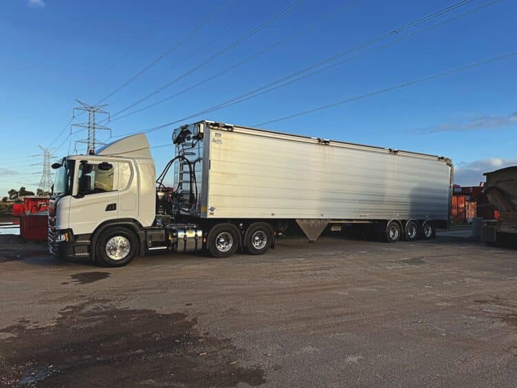 One of West Tip Waste Management’s 
KEITH Walking Floor applications.
Image: West Tip Waste Management.